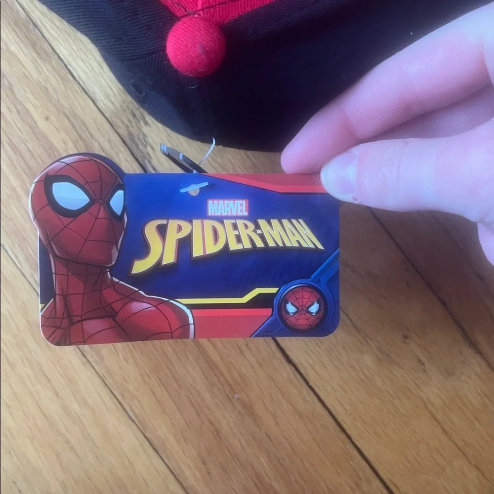 NWT Marvel Red and Black Spider-Man Kids Costume Hat One Size